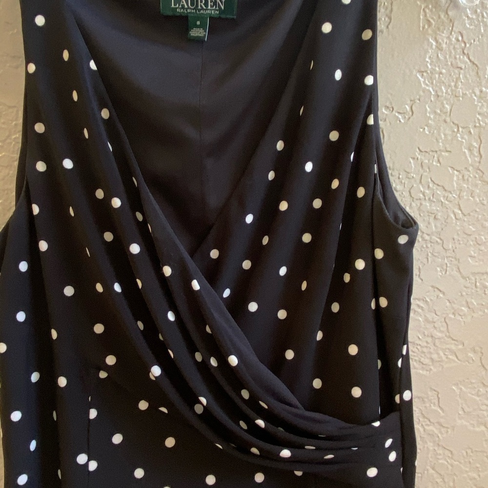 Ralph Lauren black with white pok-a-dots dress